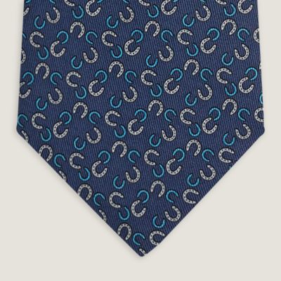 ✨未使用箱付✨エルメス　現行H柄　月夜の狼ウルフの刺繍　ネクタイ ポシェット - メンズ, ネクタイ・スカーフ・マフラー, ネクタイ